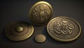 Fortune\'s Charms: Close-Up of Traditional Chinese Lucky Coins