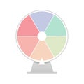 Fortune spin wheel blank isolated stock vector Royalty Free Stock Photo