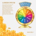 Fortune spinning wheel. Gambling concept, win jackpot in casino Royalty Free Stock Photo