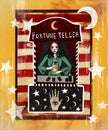 Fortune teller. Circus vintage poster