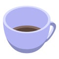 Fortune teller coffee cup icon, isometric style Royalty Free Stock Photo