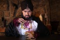 Fortune teller with cristal ball Royalty Free Stock Photo