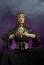 Fortune-teller with Crystal Ball Royalty Free Stock Photo