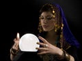 Fortune-teller with Crystal Ball Royalty Free Stock Photo