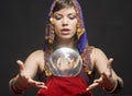 Fortune-teller with Crystal Ball Royalty Free Stock Photo