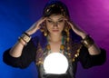 Fortune-teller with Crystal Ball Royalty Free Stock Photo