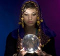 Fortune-teller with Crystal Ball Royalty Free Stock Photo