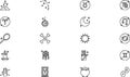 Fortune teller icons collection is a vector illustration with editable stroke. Royalty Free Stock Photo
