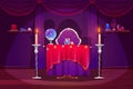Fortune teller room with magic ball, tarot cards Royalty Free Stock Photo