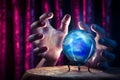 Fortune Teller's Crystal Ball With Dramatic Lighting