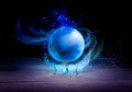 Fortune teller's Crystal Ball with dramatic lighting Royalty Free Stock Photo