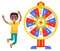 Fortune Wheel and Boy Winner, Roulette and Chance