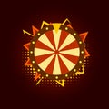 Fortune wheel for gambling in casino, cartoon comic style, flat isolated icon, vector illustration