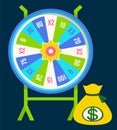 Fortune Wheel Gambling Game Spinning Slots Segment Royalty Free Stock Photo