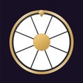 fortune wheel gold template with white empty segments Royalty Free Stock Photo