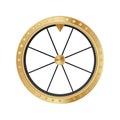 fortune wheel gold template with white empty segments Royalty Free Stock Photo