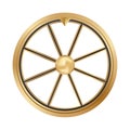 fortune wheel gold template with white empty segments Royalty Free Stock Photo