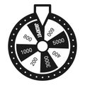 Fortune wheel icon, simple style Royalty Free Stock Photo