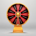 Fortune wheel. Lucky number wheeling motion people Turn 3d arrow luck objects vector sign illustration. Casino game of
