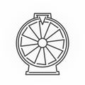 Fortune wheel outline sign symbol