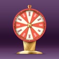 Fortune wheel realistic for online casino, poker, roulette, slot machines, card games isolated Royalty Free Stock Photo