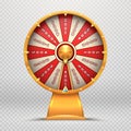 Fortune wheel. Turning roulette 3d wheels lucky lottery game gambling symbol isolated illustration