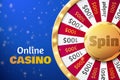 Fortune wheel vector background. Online casino concept. Lucky roulette vector Royalty Free Stock Photo