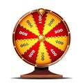 Fortune Wheel Vector. Luck Sign. Gamble Chance Leisure. Isolated On White Background Illustration