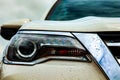 Fortuner car headlight closeup photo Royalty Free Stock Photo