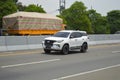 Fortuner White car Royalty Free Stock Photo