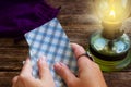 Fortunetelling with Tarot cards Royalty Free Stock Photo