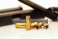Forty caliber bullets Royalty Free Stock Photo