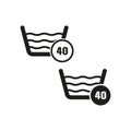 forty degree water icon. Vector illustration. EPS 10.