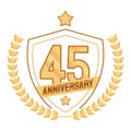 forty fifth anniversary golden badge