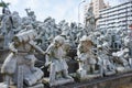 Forty-seven Ronin Statues at Kissho-ji Temple in Tennoji, Osaka, Japan. a famous historic site