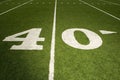 Forty yard line Royalty Free Stock Photo