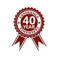 Forty years experience icon, sign, button, 40 years experience Royalty Free Stock Photo