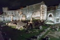 Forum of Augustus in a night scene Royalty Free Stock Photo