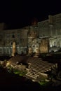 Forum of Augustus night scene, Italian landmark, Rome Royalty Free Stock Photo