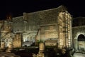 Forum of Augustus night scene, Italian landmark, Rome Royalty Free Stock Photo