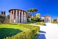 Forum Boarium and temple of Portuno acient landmarks of eternal city of Rome Royalty Free Stock Photo