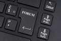 Forum button on a computer keyboard