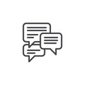 Forum chat comment outline icon