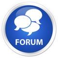 Forum (comments icon) premium blue round button