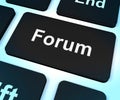 Forum Computer Key For Social Media Community Or Information