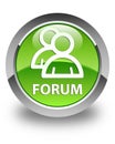 Forum (group icon) glossy green round button