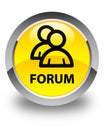 Forum (group icon) glossy yellow round button