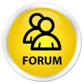 Forum (group icon) premium yellow round button