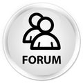 Forum (group icon) premium white round button
