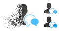 Broken Dotted Halftone Forum Moderator Icon Royalty Free Stock Photo